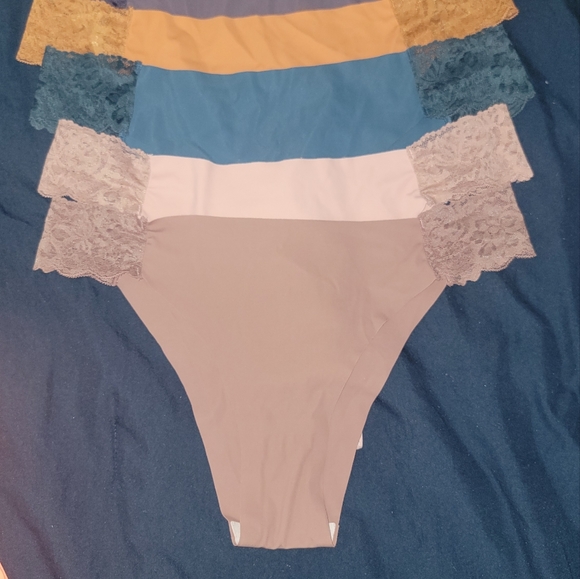 NWT 5 pairs of bikini panties with lace sides size L - Picture 4 of 5